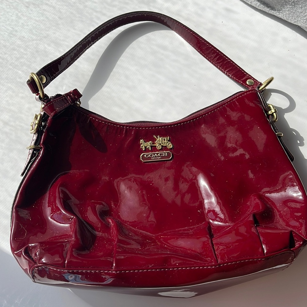 Coach Red Patent Purse Gem